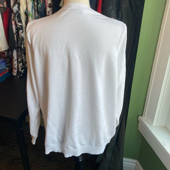 Allison Daley White Sweater Women's Large - Picture 5 of 6
